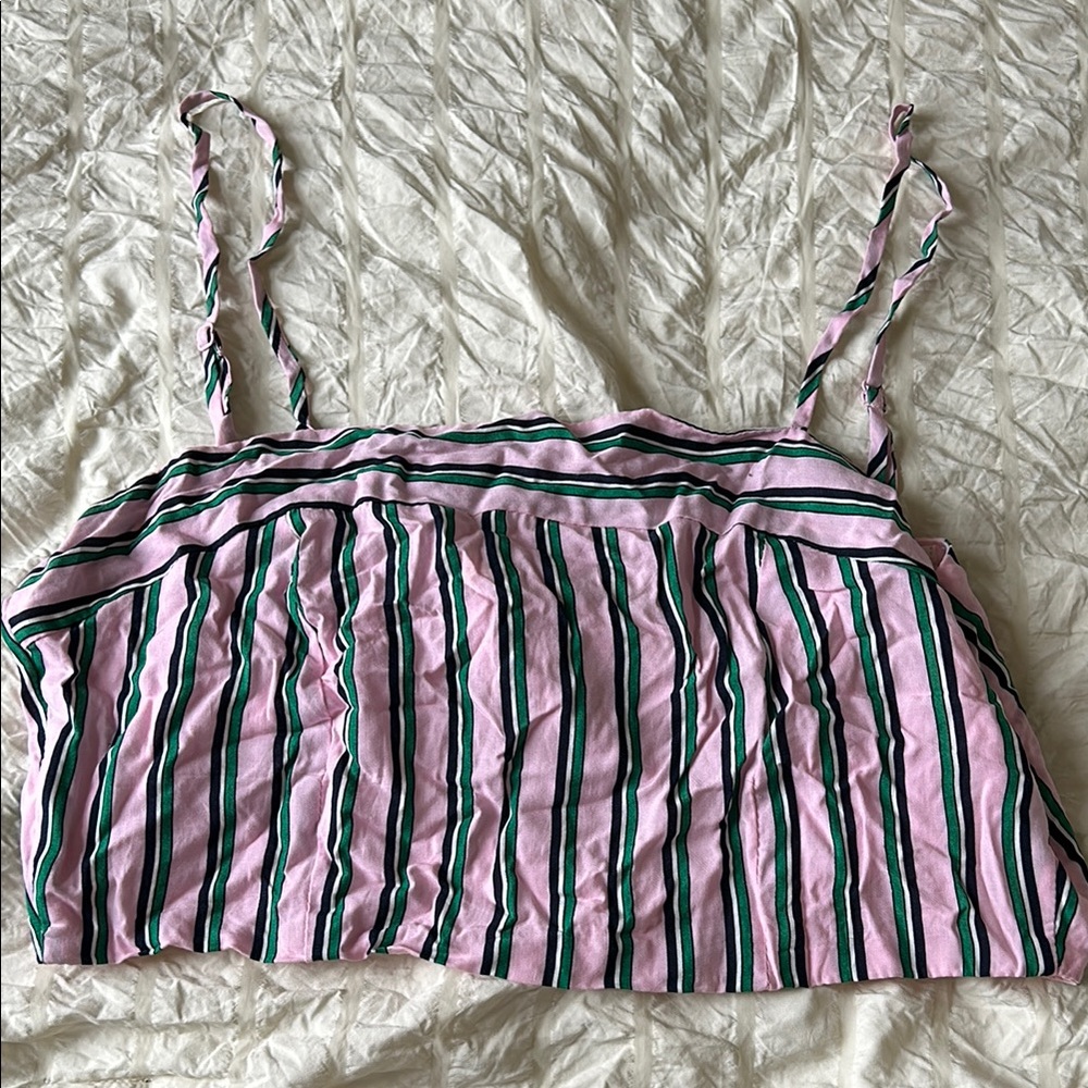 Vibrant Pink and Green Camisole Top